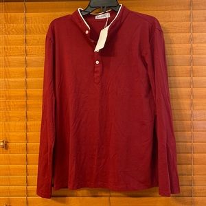 Kuyigo burgundy long sleeve comfy shirt- size lg